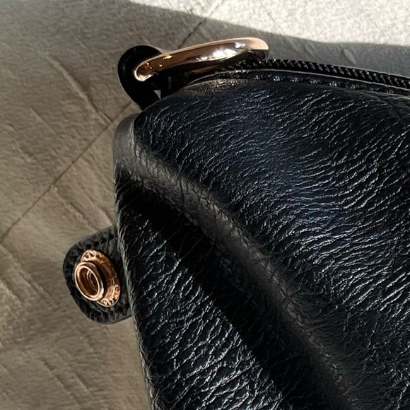 Frank Lyman Vintage Black Leather Shoulder Bag, NWOT - Picture 13 of 14